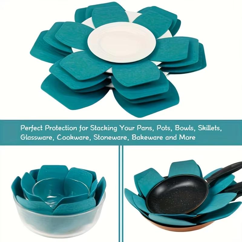 12Pcs Felt Pot Pan Protecetors Anti Scratch Non-Stick Divider Pads Pan Bottom Heat Insulation Protect Kitchen Cookware tools