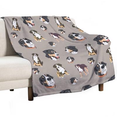 Greater Swiss Mountain Dog Sketchy Modern Pattern Design Throw Blanket for Babies for Sofa Thin Soft Beds Blankets