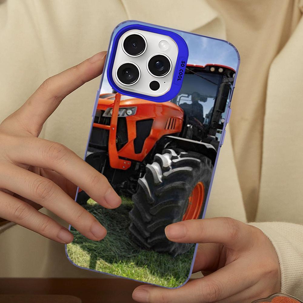 Tractors Car Phone Case For IPhone 16 15 14 13 12 11 Pro Max X XR XSMAX 8 7 Plus Matte Shockproof Back Cover