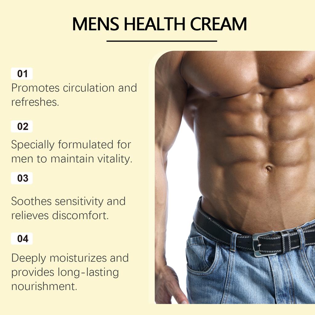 Men's Care Cream: Daily Care And Nourishment For Men's Skin. Gentle Ingredients Massage Care Cream.