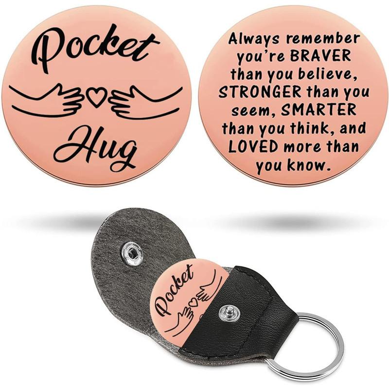 

Modern Art Alluring Keychain Featuring Inspirational Messages Durable Stainless Steel Pocket Token Available In Colors Multiple Style 4,Round Tag Steel