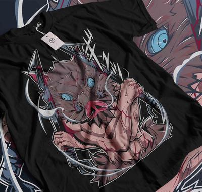 Inosuke T-Shirt Demon Slayer Kimetsu No Yaiba Anime Manga Gift Shirt All Size561