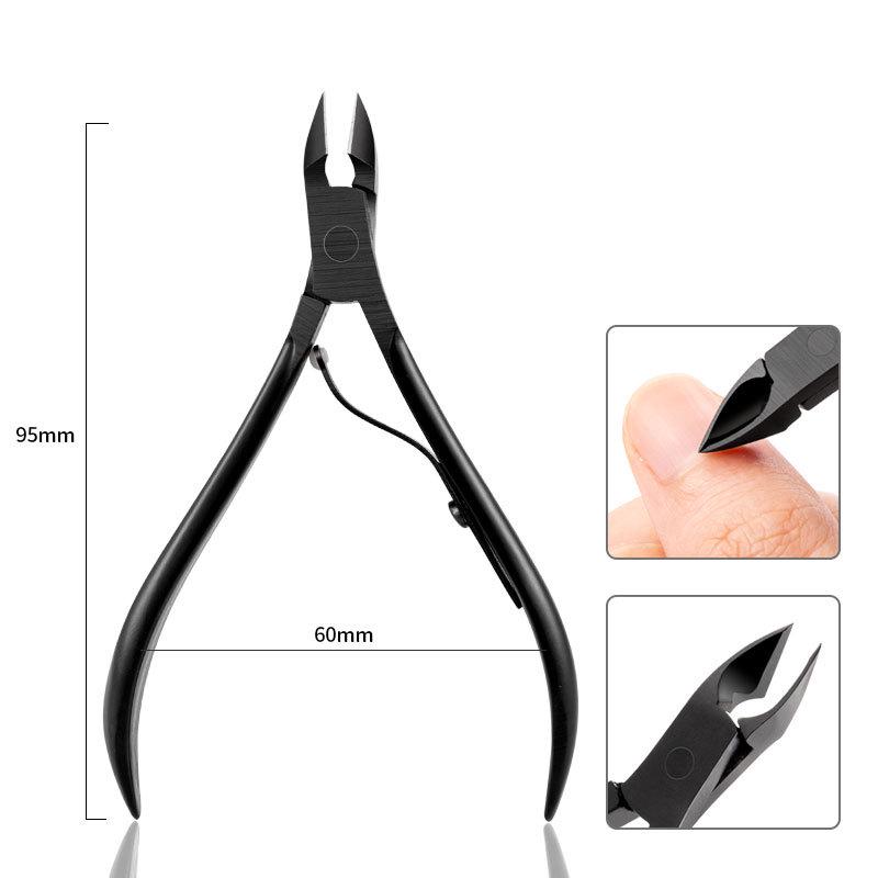 D501 Stainless Steel Cuticle Nipper & Hangnail Remover Set - Gray Manicure Tool