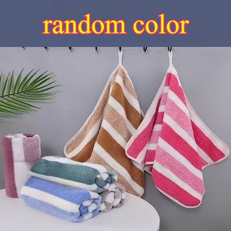 

10pcs wide stripe pattern square towel cloth 30 * 30cm/11.8 * 11.8 inches super absorbent soft light color friendly