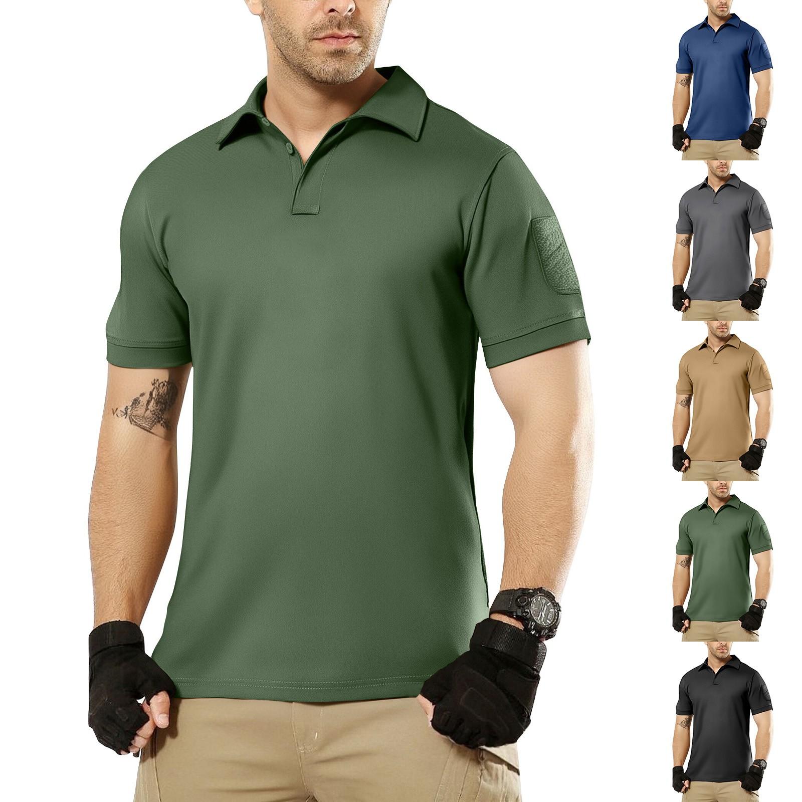 

Men s Summer Solid Color Button Lapel Loose Short Sleeve Top L чёрный