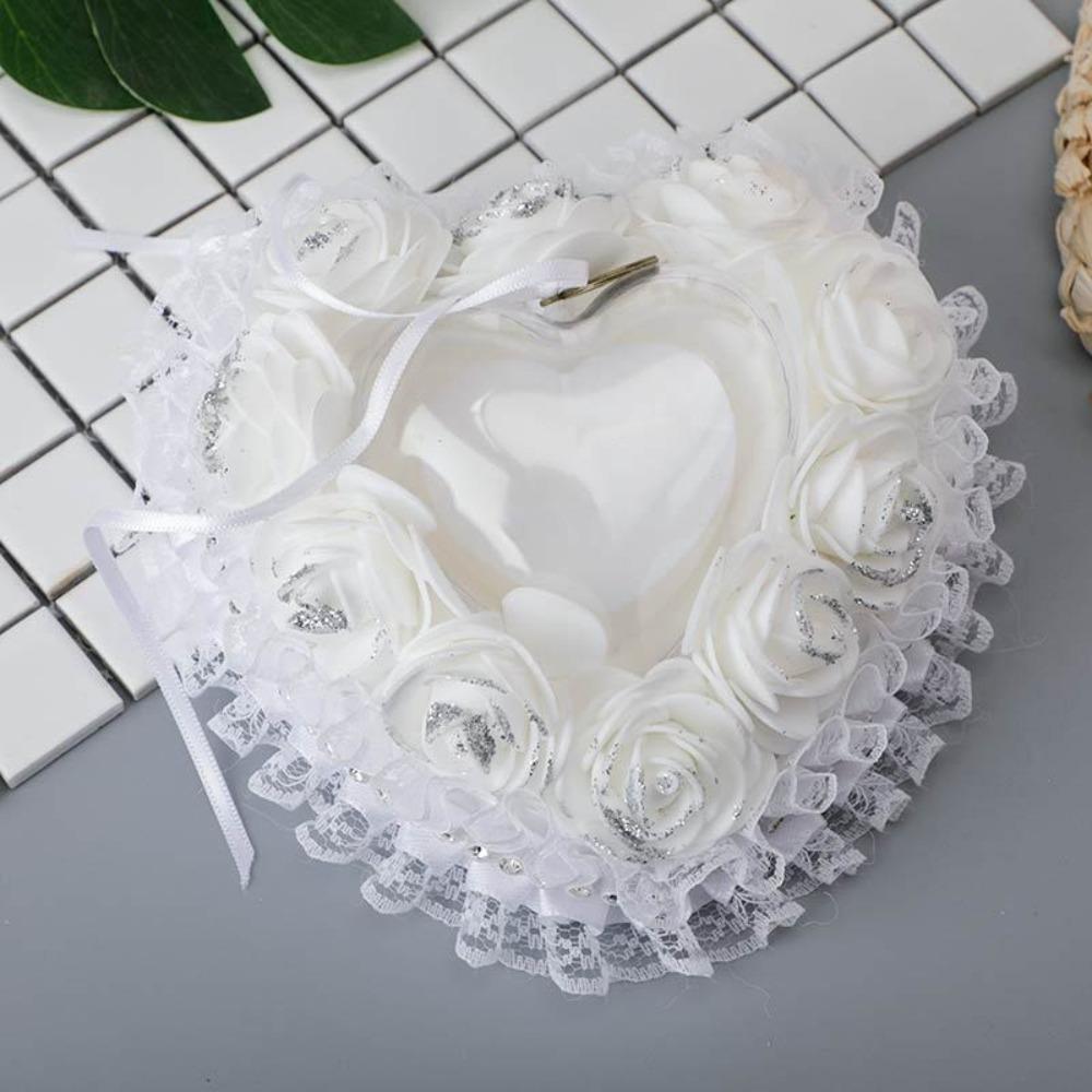 Flower Decorated Ring Bearer Box Luxury Proposal Ring Box Creative Wedding Ring Box  Engagement