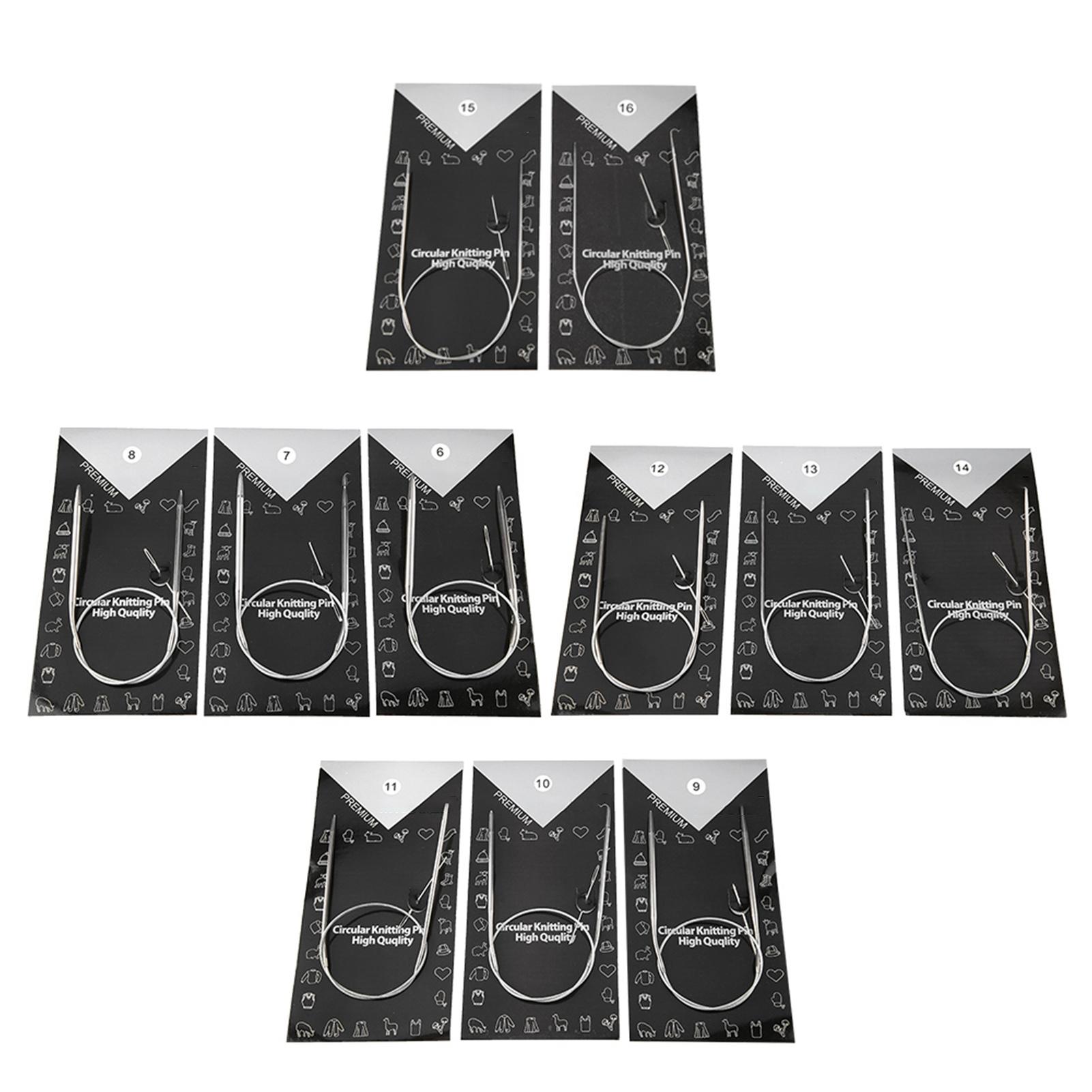 

11шт 43/65 / 80см многоразмерные круговые вязальные спицы свитер ручной работы плетеные иглы 43cm