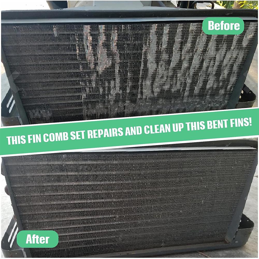 Air Conditioner Condenser Fin Comb Set Brush Repair Tool For Condenser Coil