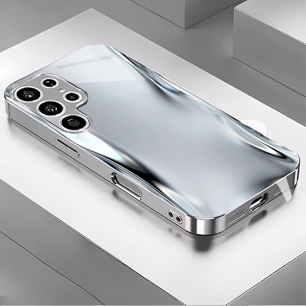 Atmosfera Fashion Semplicità Vetro Galvanizzato di Alta Gamma Custodia per Telefono per Samsung Galaxy S26 S25 S24 S23 S22 S21 FE,Ultra,Plus