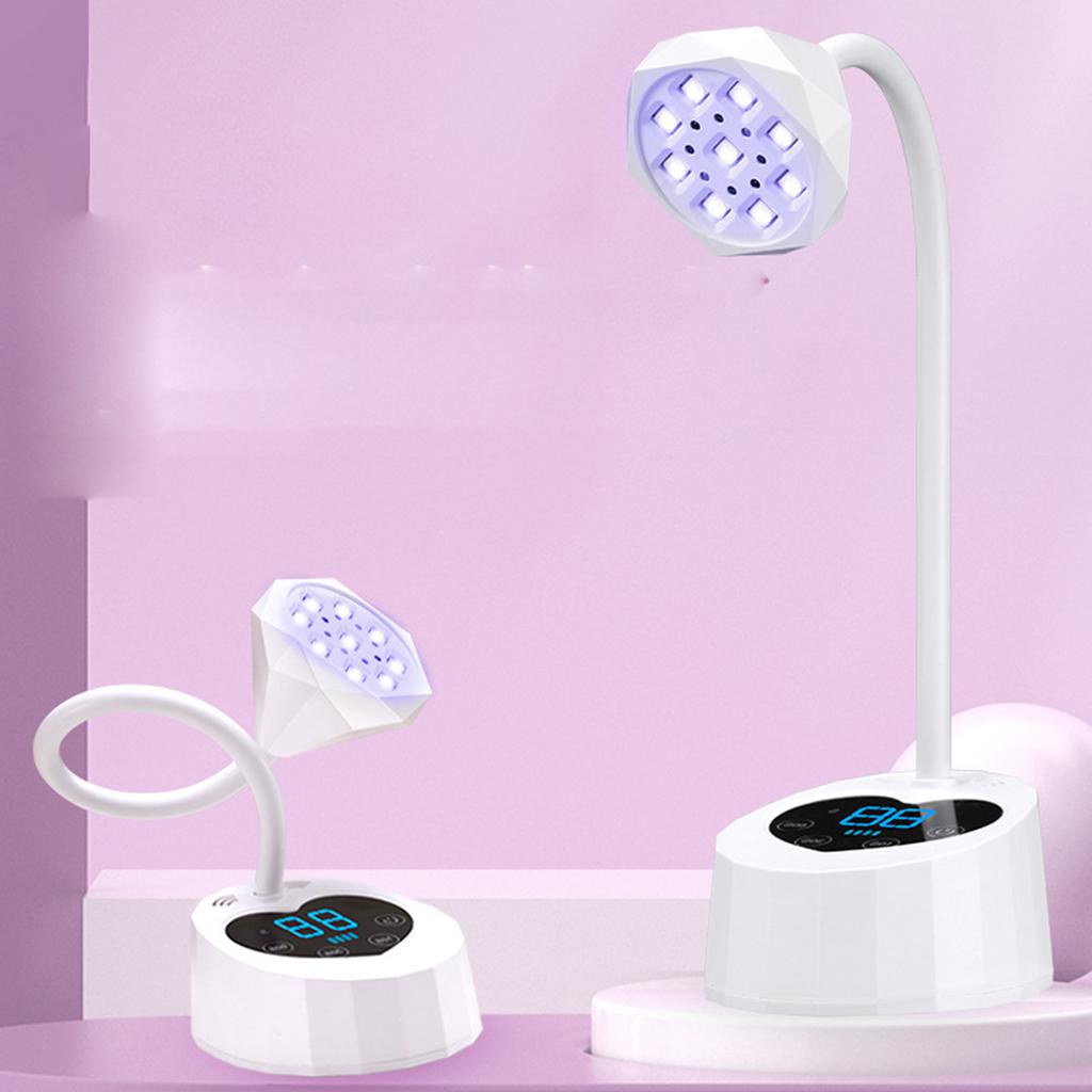 USB Rechargeable Goosenecks LED Nail Light Auto Sensor Nail Dryer for Gel Nails