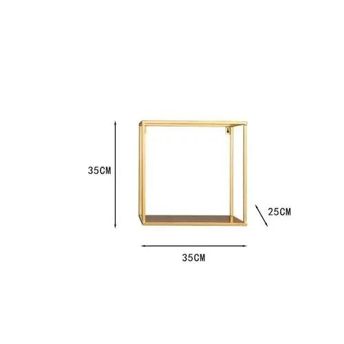 Gold Storage Racks Hanging Decor Storage Box Flower Pot House Storage Rack Wall Book Figurines Display Crafts Shelves shelf