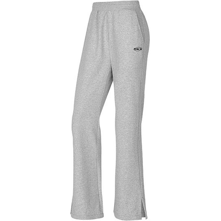Skechers Letter Versatile Comfortable Knitted Casual Pants Women Bottoms Gray P424W107-01UV XL