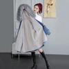 Autunno Inverno Donna Jeans Cappotto Spessa Lana Giacca di Jeans Larga Con Cappuccio Vestiti Lunghi Capispalla Femminili