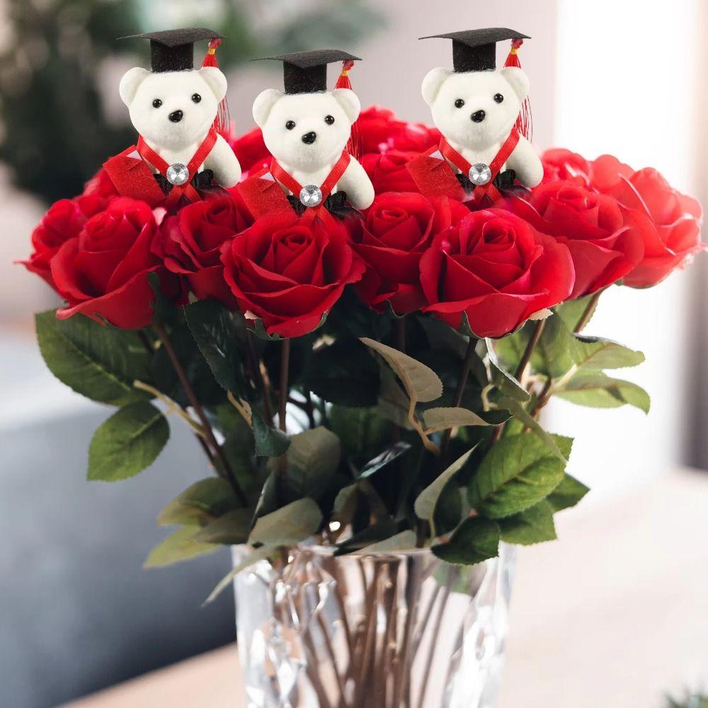 5Pcs Cute 12Cm Graduation Season Doctor Bear Dr. Bear Soft Cartoon Lovely Bear Cartoon Graduation Bear Dolls Student