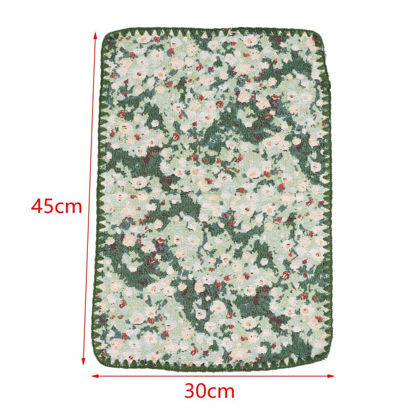 French Oil Painting Style Rectangular Placemat 30Cm*45Cm Living Room Coffee Table Restaurant Desktop Decor Dish Mat