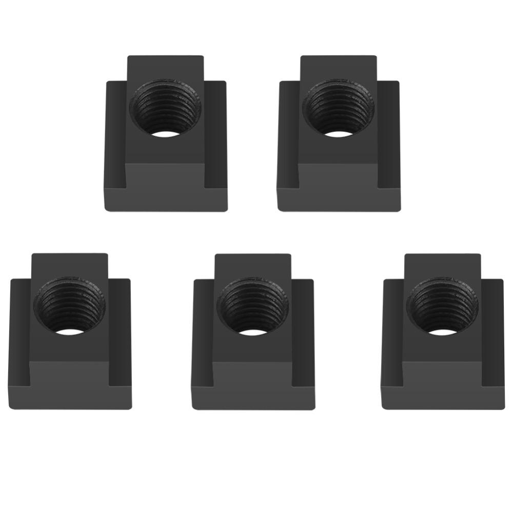 5pcs Black Oxide Finish T Slot Nuts Durable Machine Tool Nuts T Track Nut  Woodworking Jigs
