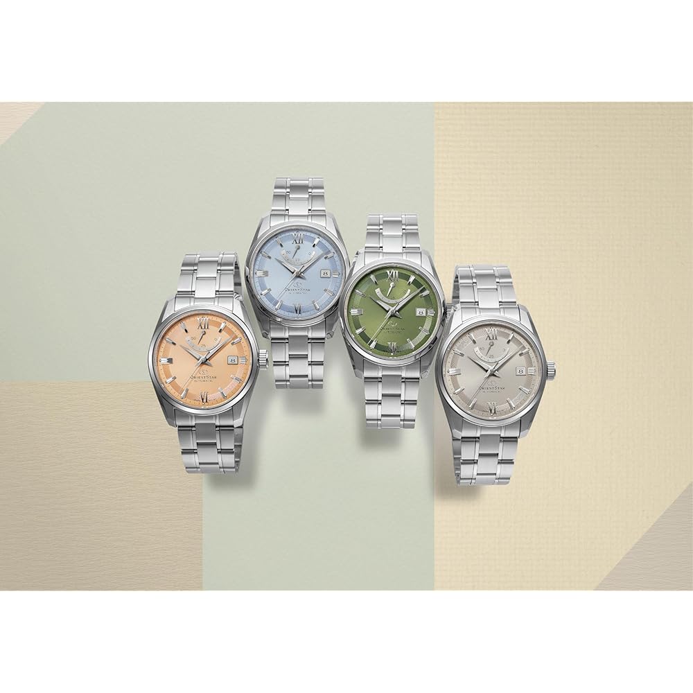 Pánské automatické hodinky Orient Star RK-AU0108G s moderním datem, mechanickým strojkem, vyrobené v Japonsku, 2letá záruka výrobce, měděné