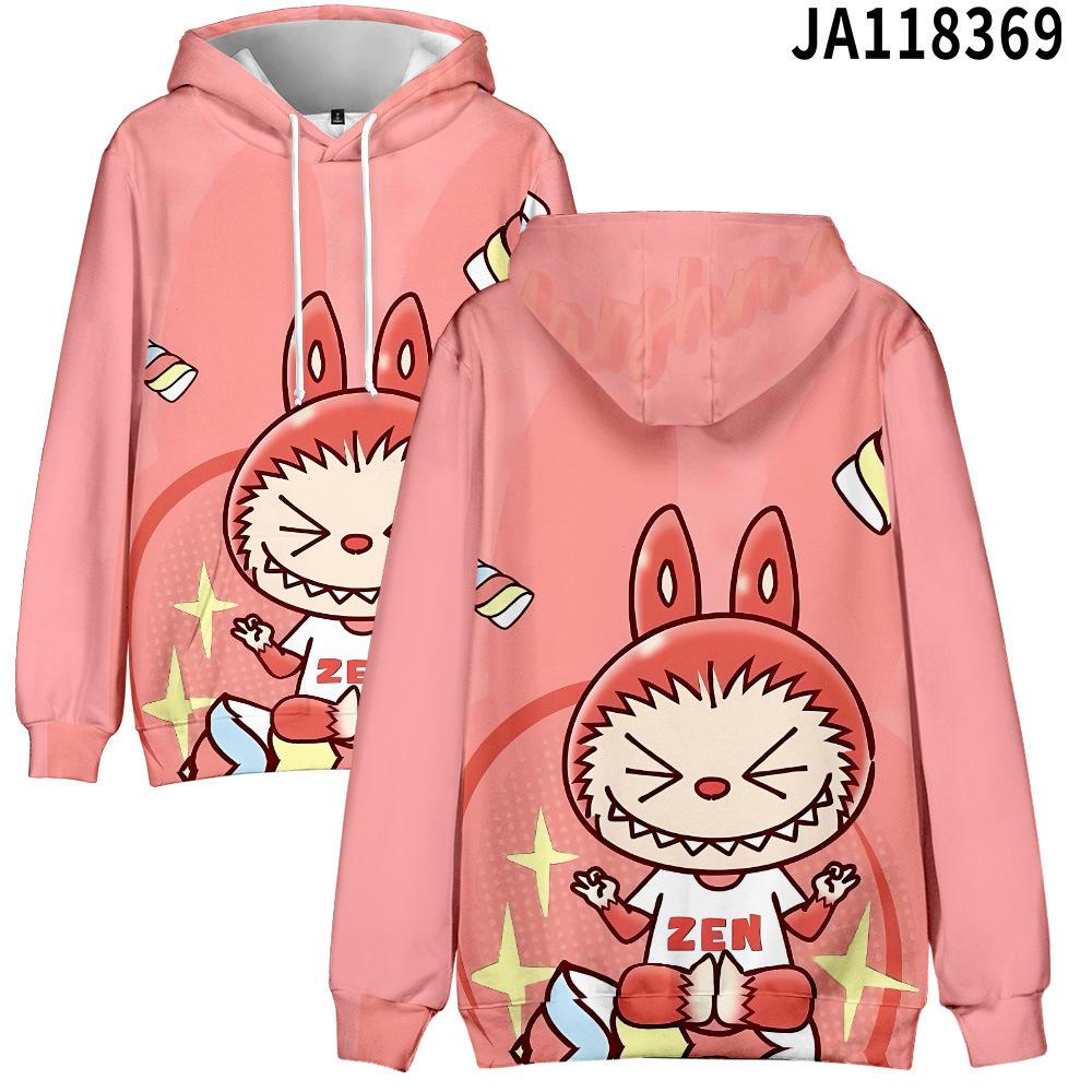 2025 New LABUBU Printed Children's Hoodie Cute Cartoon Style Girls' Hoodie Sportswear Casual Comfortable Style Top