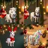 1PC 2D Acrylic Christmas Horse Pendant Ornament Festive Decoration For Indoor Outdoor Trees Hanging Decoration Party Accessories