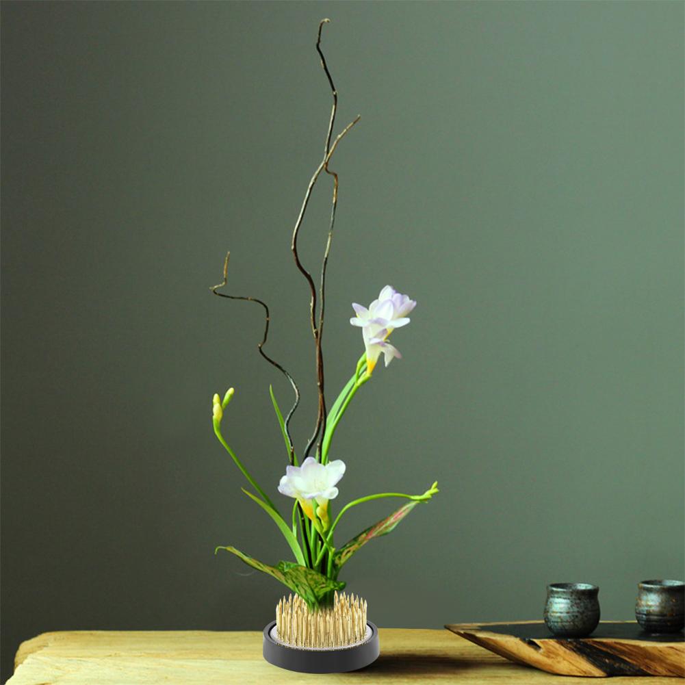 Round Flower Arrangement Pin Ikebana Kenzan Flower Decoration Fixed Arranging Tool (Dia. 40mm)