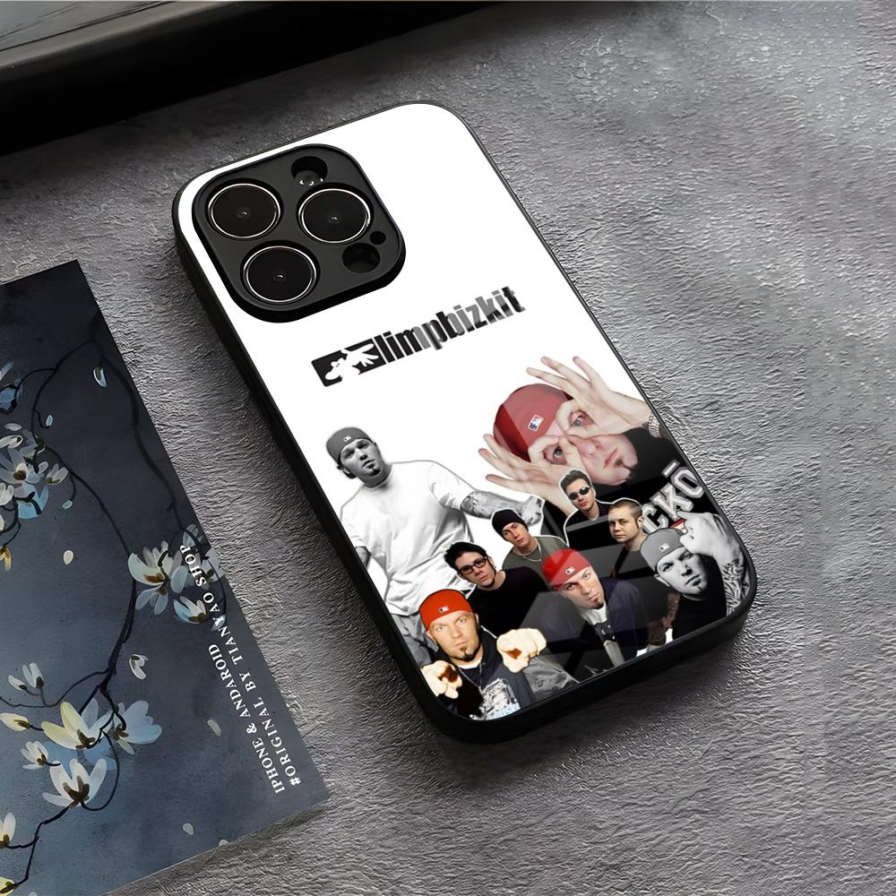 Rock Band L-Limp Bizkit Phone Case For IPhone 17 Air 16 E Pro Max 15 14 13 Mini 12 Pro 11 Max Plus Black Glass Cover