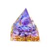 (hej!e) Orgonite Pyramid Natural Stone Chips, Approx. 6cm Wide, Ornament, Power Stone, Purification, Power Spot, Spiritual, Health, Feng Shui, Good Fo