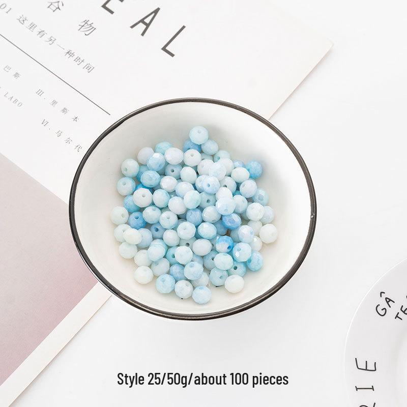 6.5-10mm Multicolor Glass Beads for DIY Bracelet and Necklace Jewelry Making