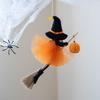 Multicolor Halloween Hanging Decoration Cartoon Pumpkin Ghost Riding a Broomstick Witch Drop Ornament Scene Dress Up