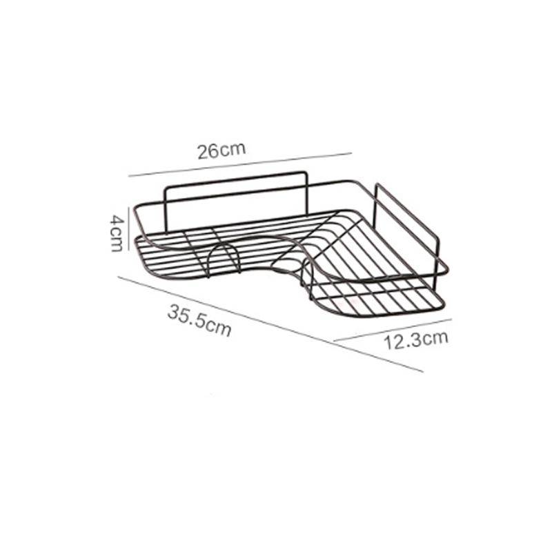 Toilet Storage Rack Bathroom Shelf No-Drill Corner Shelf Shower Wall Mounted Shelf Bracket Bathroom Accessory Organizer Shampoo