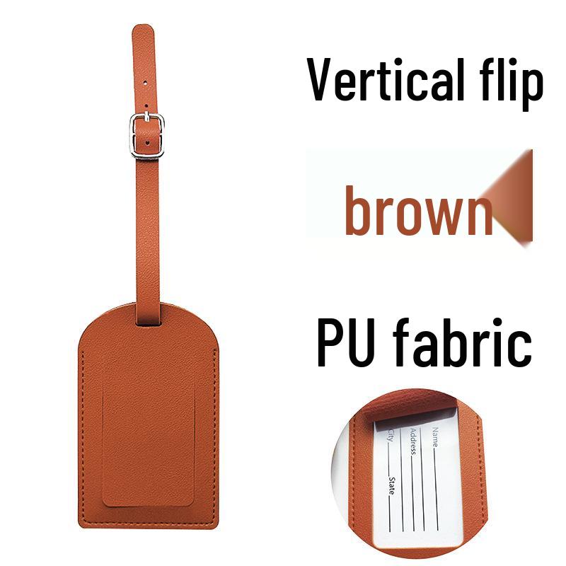 Metal Buckle Boarding Pass and PU Leather Luggage Tag with Hot Stamped Paper Card