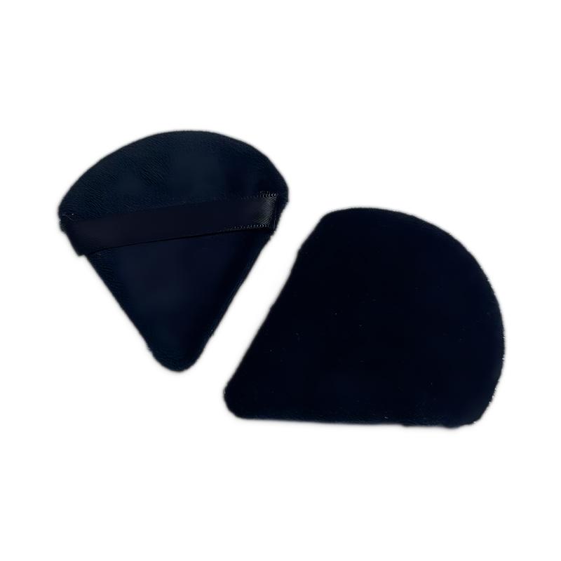 2 Stück Samt Dreieckige Kosmetikpuffs Nass Trocken Verwendet Waschbar Weicher Make-up Schwamm Werkzeug Für Foundation Puder Rouge Lidschatten