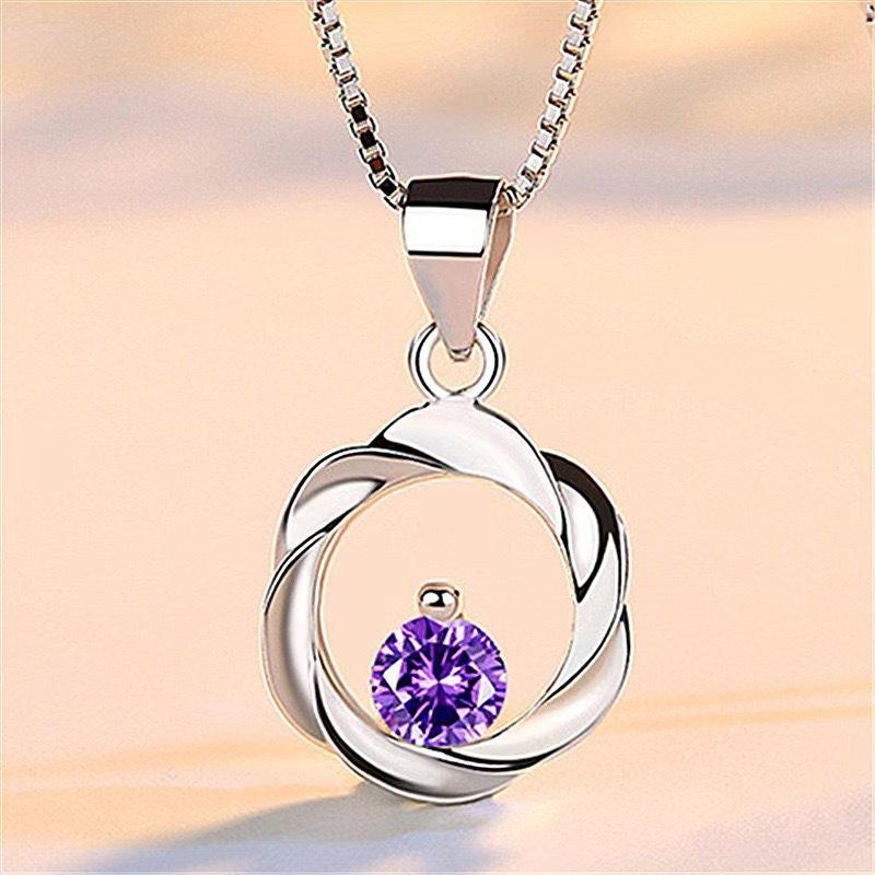 Mobius Zircon Necklace Women'S Fashion Light Luxury Niche Design Sense Ring Pendant Exquisite Jewelry Premium Durable