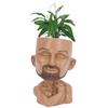 Face Planter Pot with Drainage Hole Man Face Flower Pot Head Planter Muscular Man Flower Pot for Living Room Hallway