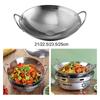 Stainless Steel Wok Pan for Home and Restaurant Stir-Frying
