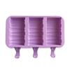 Ice Cream Tools 3 Holes Building Block Cartoon Mold Silicone Popsicle Mould Reusable DIY Pop Cube Tool Tray Dessert TLY067