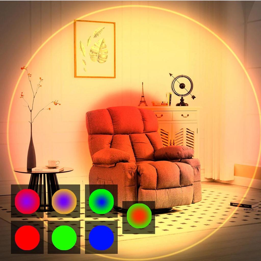 Motion Sensor Wall Lamp Gradient Ambient Night Light Human Rgb Lamps Body Decorative Dimmable Interior Outdoor Sensing Magnetic