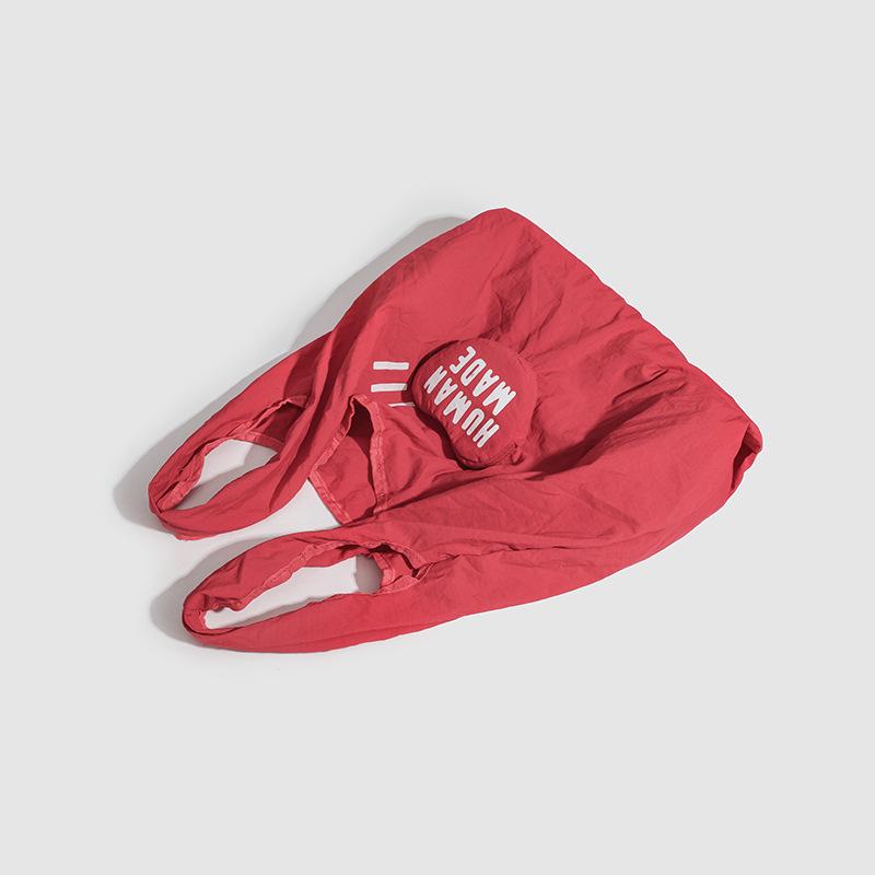 Folding shopping bag, environmentally friendly tote bag, polyester bag, portable shopping bag, large capacity storage, spring roll bag, large capacity