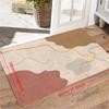 1 Pc 1cm Thickened Modern Morandi Style Door Mat Soft Flannel Entrance Door Mat for Home Decor Anti-Slip Carpet Absorb Water Kitchen Bath Mat