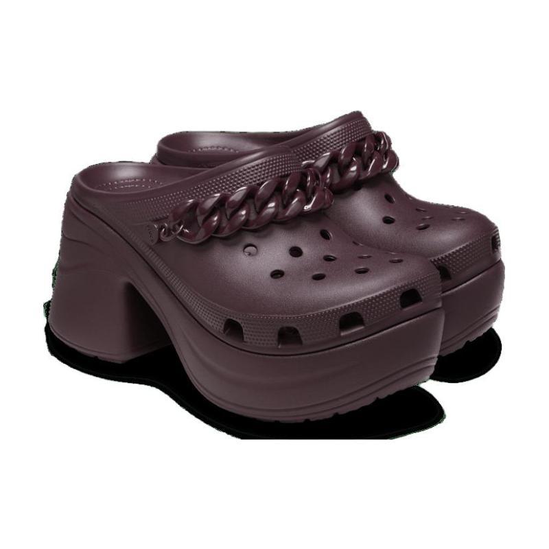 Crocs Siren Chain Clog Sandals 'Dark Cherry' Women's