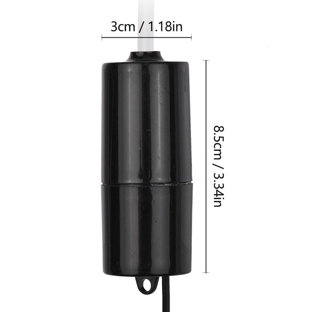 Aquarium USB Air Pump Small Oxygen Pump with 2 Air Stone Tubing Hanging Buckle for Fish Tank Outdoor Fishing