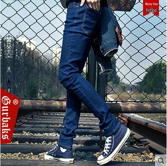 

Gurbaks Модные мужские джинсы скинни облегающего кроя в корейском стиле 2019 31