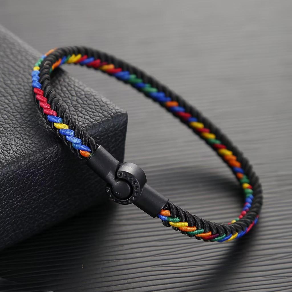 Noter Grade A Ethnic Fabric String Bracelet For Men Double Layer Various Colors Available Sports Sweat Absorbent Braslet Bangle Hombre