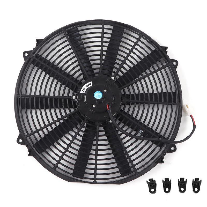 16in Universal Slim Fan Push Pull Electric Radiator Cooling Fan 24V 120W for Car Truck RV Electric RadiatorSlim Fan Radiator Fan
