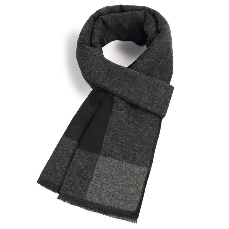 Men'S Scarves Men'S Winter Warmth Plaid Long Imitation Cashmere Men'S Scarves Custom