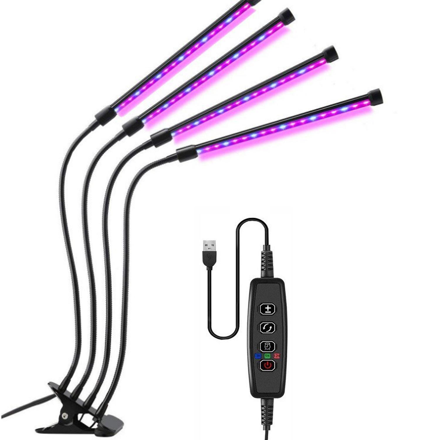 

1 шт. лампа для роста растений, таймер на 3/9/12 ч, 3 режима работы лампы, регулируемая яркость, светодиодная лампа для роста растений в помещении