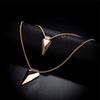 Plated Gold Stylish Geometric Arrow Multi Layer Necklace For Everyday Wear
