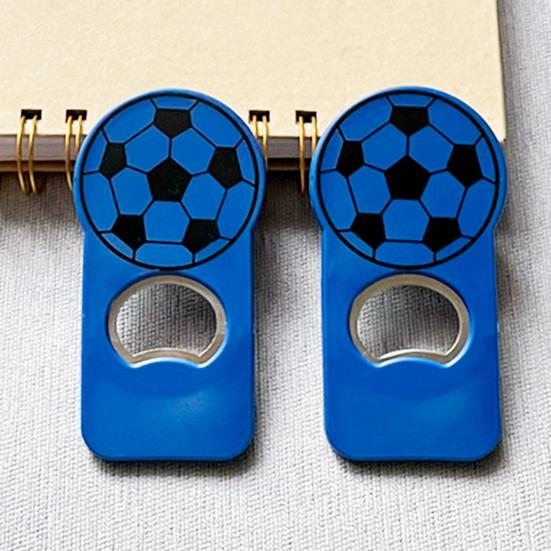 Soccer Bottle Opener with Magnet, Plastic Beer Cap Remover for Refrigerator, Football Shaped Fridge Magnet Opener for Home Bar Party, Gift for Fans
