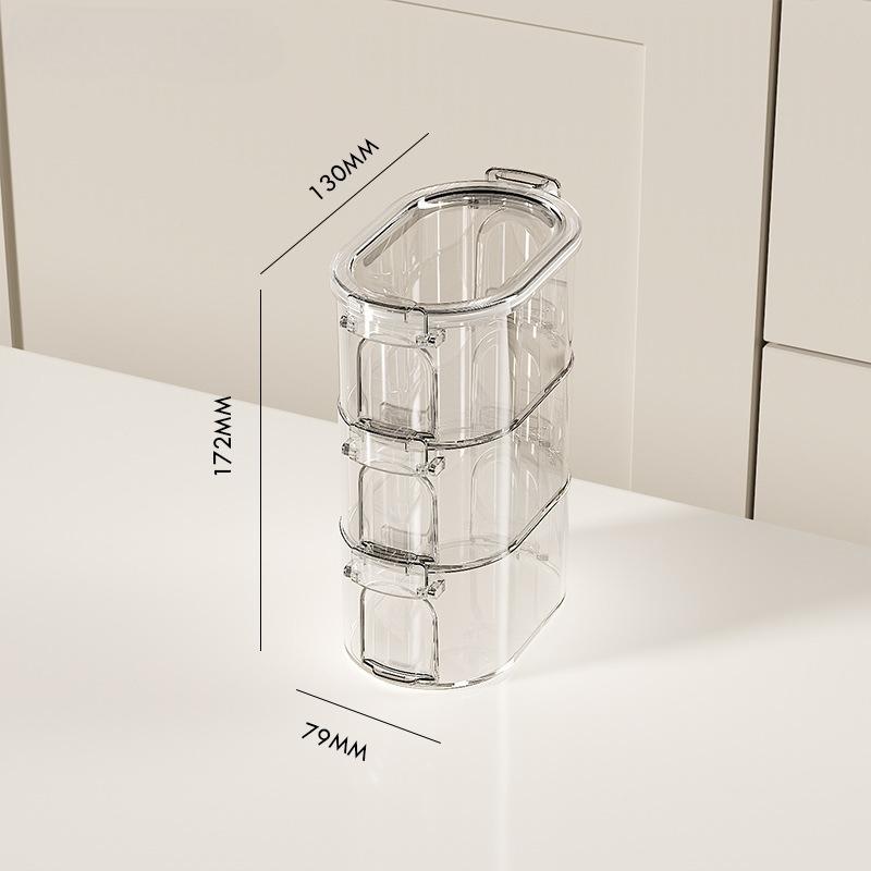 Household Kitchen Spice Storage Box Pepper Seasoning Jar Food Grade Seasoning Packaging Box Plastic Material Kitchen Organizer