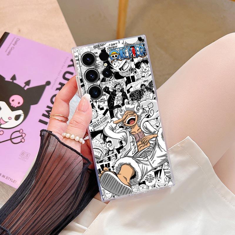 Comics One Pieces Anime S26 Ultra Case Coque For Samsung Galaxy S25 S26 S24 S23 Ultra S22 S20 Plus S21 FE A57 Clear Phone Cover