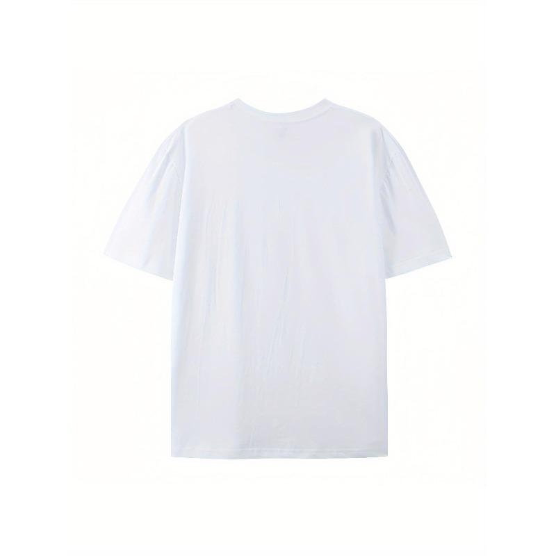 European Size New York Football Theme T-Shirt for Men, Elegant Gift, White Casual Outfit, Suitable for Office, Dating, and Outings, Fashionable Print